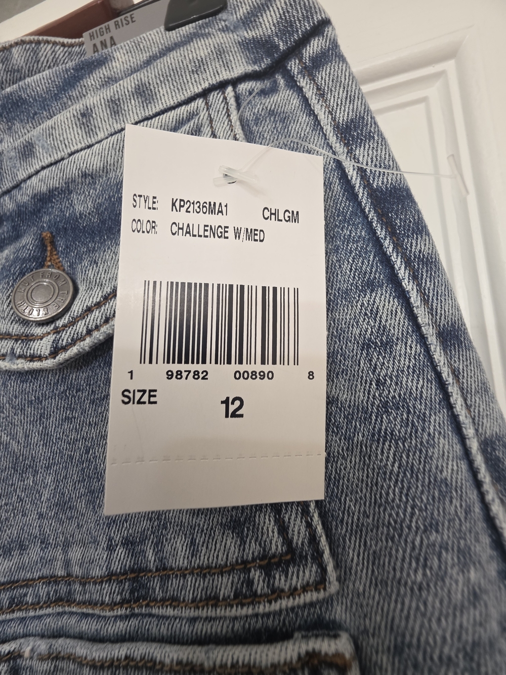 KUT Light Blue Washed Utility Jeans - Picture 2 of 8